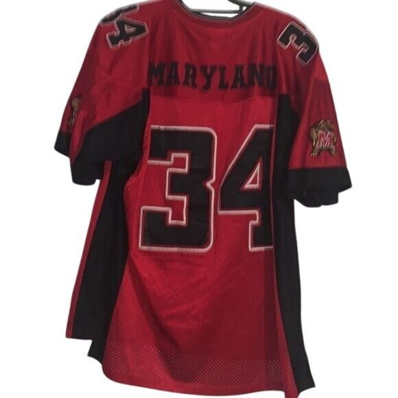 Colosseum Athletics Maryland Terrapins Red & Black Jersey 34 L Mens Sports Appar - Picture 11 of 14